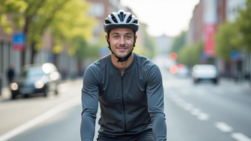 Jalgrattur kiivrega, linnase tänavaga, ohutusvahendid, päevavalgus